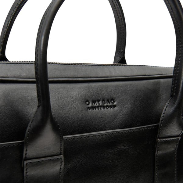 Kožená taška na notebook The Harvey, černá-image-2