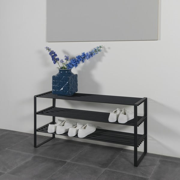 Černý kovový botník 100x48,5x29 cm Rex – Spinder Design-image-1