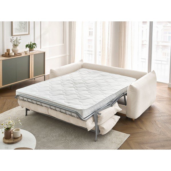 Krémová rozkládací pohovka 214 cm Ernest – Bobochic Paris-image-1