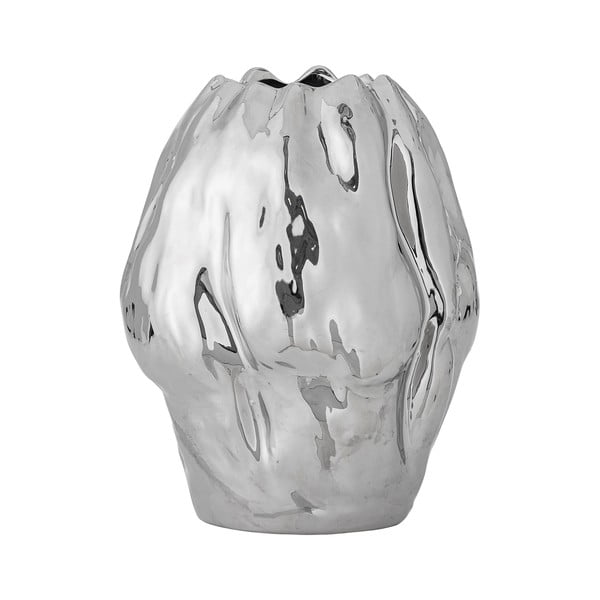 Váza z kameniny ve stříbrné barvě (výška 29 cm) Bobby – Bloomingville-image-3