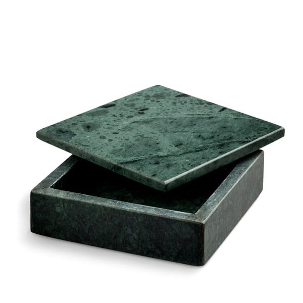 Zelený mramorový úložný box NORDSTJERNE, 10 x 10 cm