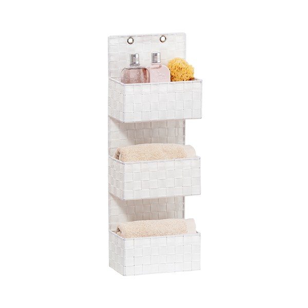 Bílý trojitý koupelnový organizér Wenko Adria-image-2