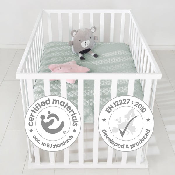 Bílá dětská ohrádka na kolečkách 100x75 cm Style – Roba-image-4