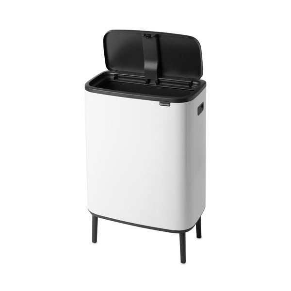 Bílý dotykový ocelový odpadkový koš 60 l Bo Touch Bin Hi – Brabantia
