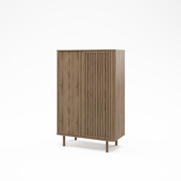 Skříňka v dekoru dubu v přírodní barvě 86x130x40 cm Salma – Marckeric-image-3