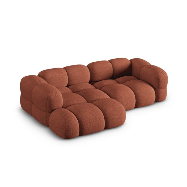 Rohová pohovka v cihlové barvě (levý roh/s lenoškou) Loretto – Cosmopolitan Design-image-2