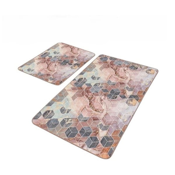 Sametové koupelnové předložky v sadě 2 ks 60x100 cm – Mila Home