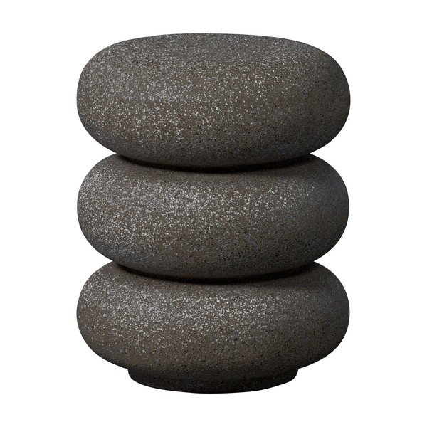 Kulatý zahradní stolek v dekoru kamene ø 40 cm Laurel – WOOOD