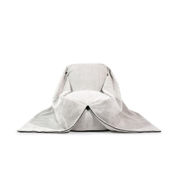 Tmavě šedý manšestrový dětský sedací vak Cocoon 120 – SLOWDOWN-image-2