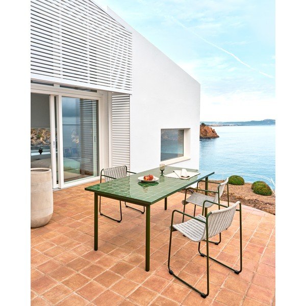 Ocelový zahradní jídelní stůl 91x182 cm Maurina – Kave Home-image-1