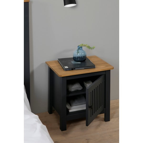 Šedý dřevěný noční stolek Marckeric Bruna-image-1