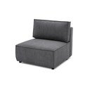 Tmavě šedý manšestrový modul pohovky, středový díl Nihad modular – Bobochic Paris