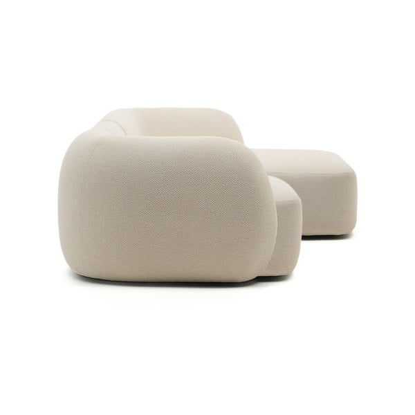 Krémová žinylková rohová pohovka (pravý roh/s lenoškou) Martina – Kave Home-image-3