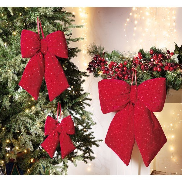 Látková závěsná vánoční dekorace 28 cm Ribbon – Brandani-image-1
