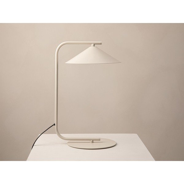 Krémová kovová stolní lampa (výška 42 cm) Nocte – Micadoni -image-2