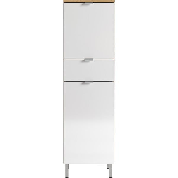 Bílá vysoká koupelnová skříňka 34x120 cm Mauresa - Germania-image-1