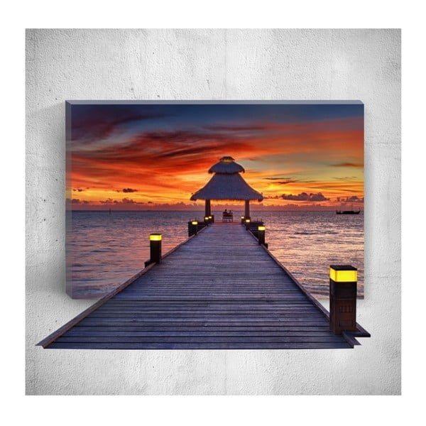 Nástěnný 3D obraz Mosticx Sunset Dock, 40 x 60 cm