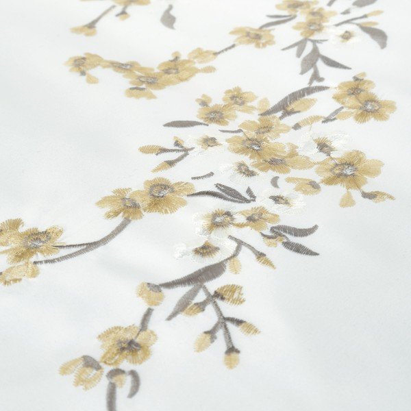 Bílo-žluté povlečení Catherine Lansfield Embroidered Blossom, 200 x 200 cm-image-3