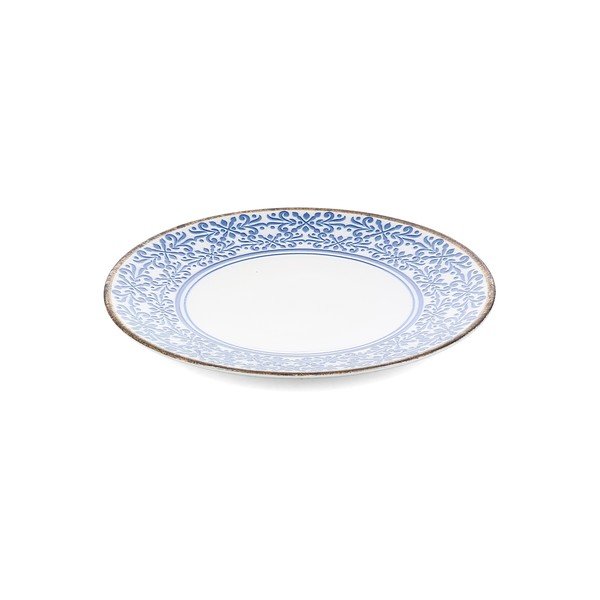 Bílý/modrý porcelánový talíř ø 27 cm Azul – BonBistro-image-4