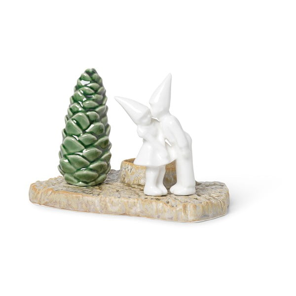 Vánoční kameninový svícen Kähler Design Christmas Kiss, délka 17 cm-image-3