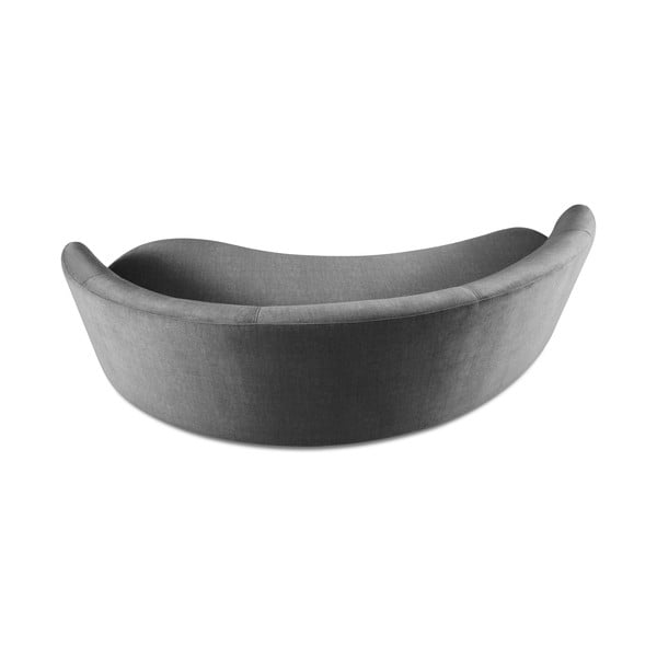 Šedá sametová asymetrická pohovka Mazzini Sofas Debbie, pravá-image-3