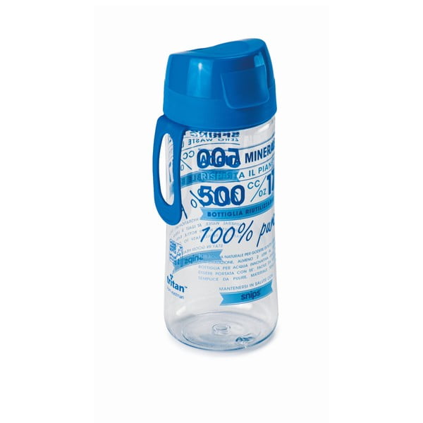 Modrá lahev na vodu Snips Decorated, 500 ml