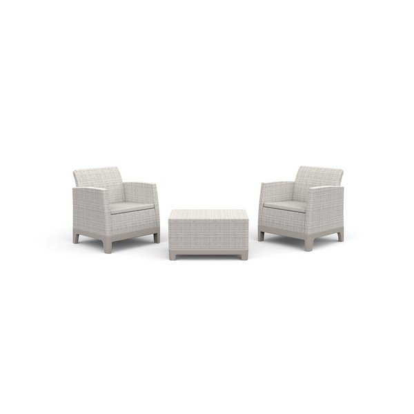 Šedobéžový zahradní lounge set pro 2 Scandi Forma – Keter