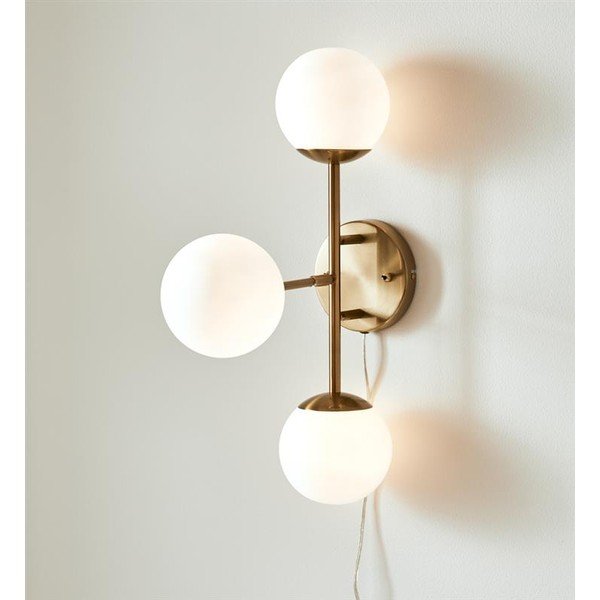 Bílé nástěnné svítidlo Markslöjd Trinity, výška 60 cm-image-1