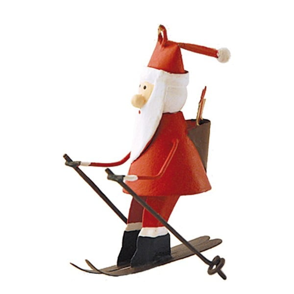 Závěsná vánoční dekorace Santa on Skiis - G-Bork