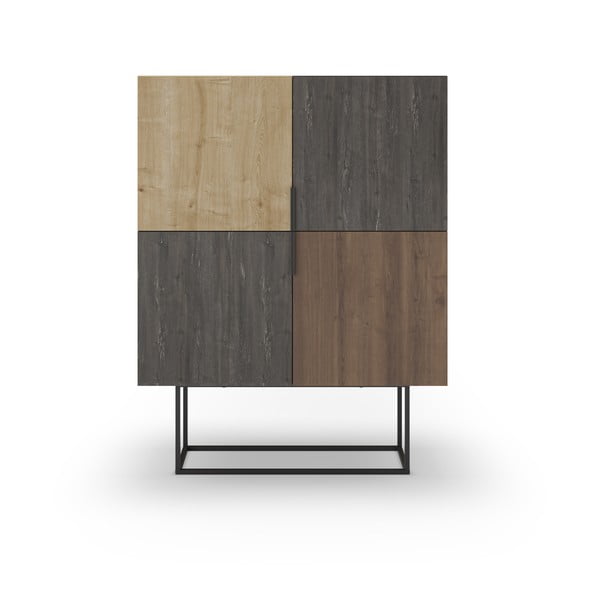 Skříňka v dekoru dubu v hnědo-přírodní barvě 100x130 cm Titan – Marckeric