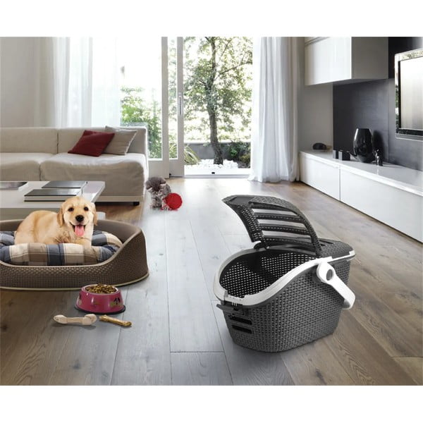 Tmavě šedý přepravní box pro zvířata Curver-image-1