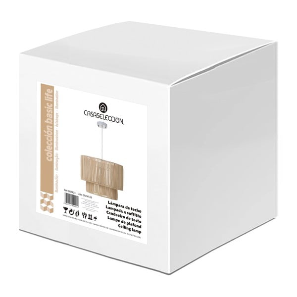 Ratanové stropní svítidlo v přírodní barvě s ratanovým stínidlem ø 38 cm Natural Way – Casa Selección-image-3