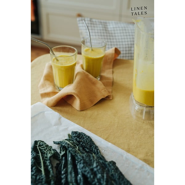 Žluté látkové podtácky v sadě 4 ks – Linen Tales-image-2