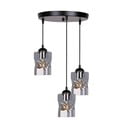 Černé závěsné svítidlo se skleněným stínidlem Felis – Candellux Lighting