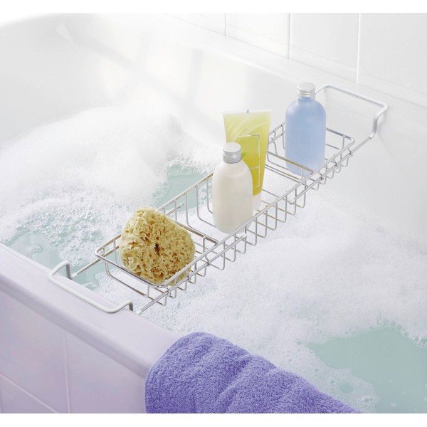 Koupelnový organizér na vanu z nerezové oceli Wenko Bringing, délka 58,5 cm-image-2