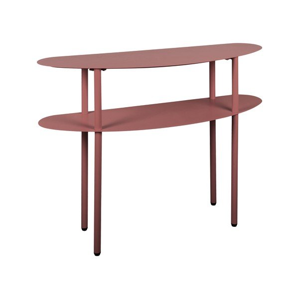 Vínový kovový konzolový stolek 28x90 cm Riqueza – Leitmotiv