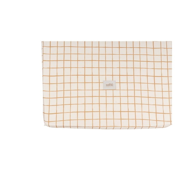 Napínací bavlněné dětské prostěradlo do postýlky 80x160 cm Camel Check – Malomi Kids-image-2