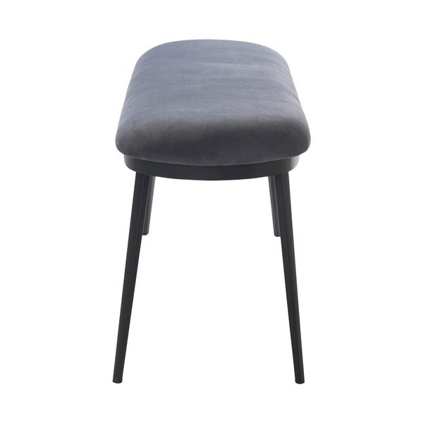 Šedá sametová lavice Gain – Unique Furniture-image-3