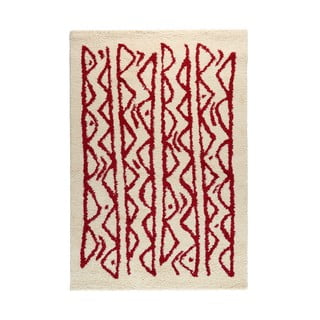 Krémovo-červený koberec Bonami Selection Morra, 120 x 180 cm