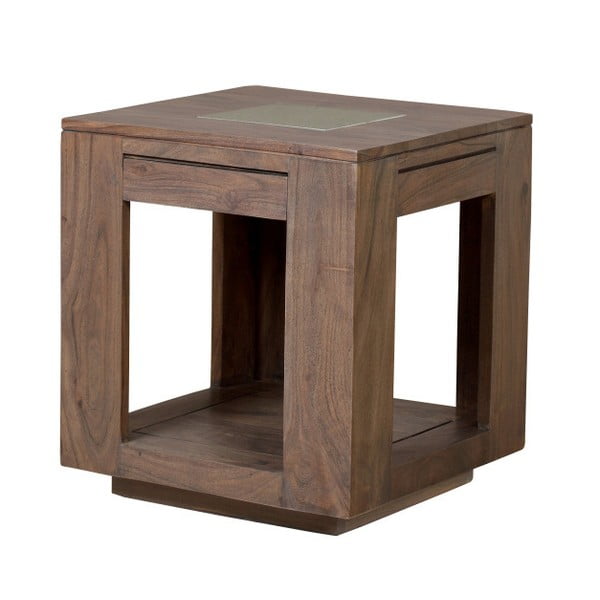 Příruční stolek  z masivního šedě mořeného akáciového dřeva Zara