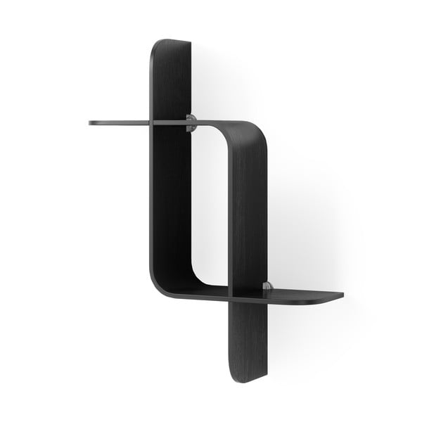 Černá patrová police z kaučukového dřeva 62 cm Montage – Umbra-image-3