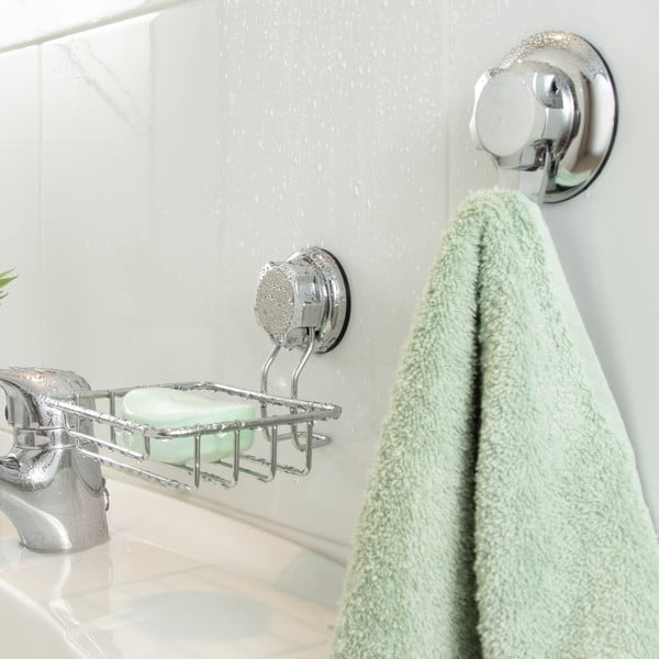 Samodržící ocelová mýdlenka ve stříbrné barvě Bestlock Bath – Compactor-image-3