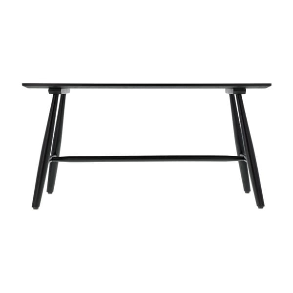 Černý konzolový stolek z dubového dřeva 90x28 cm Bast - Villa Collection-image-3