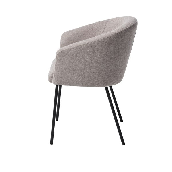 Světle šedé čalouněné jídelní křeslo s područkami Easton – Unique Furniture-image-4