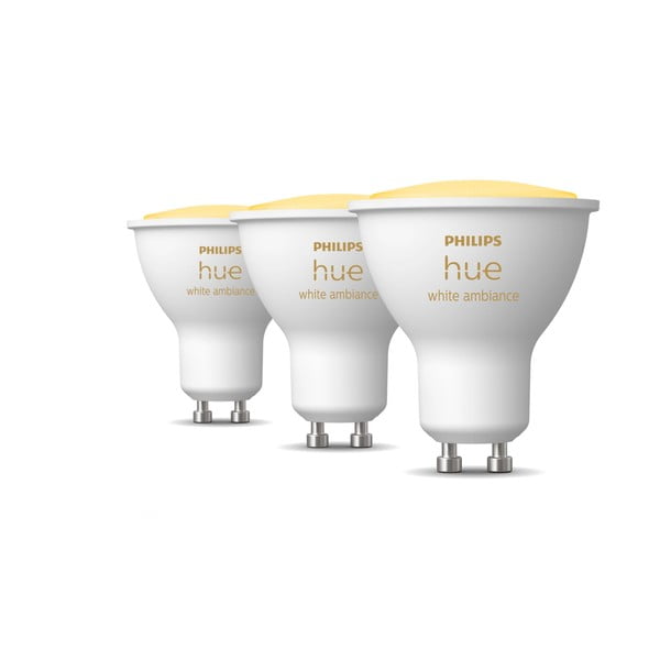 LED smart žárovky v sadě 3 ks GU10, 4 W White ambiance – Philips Hue-image-1