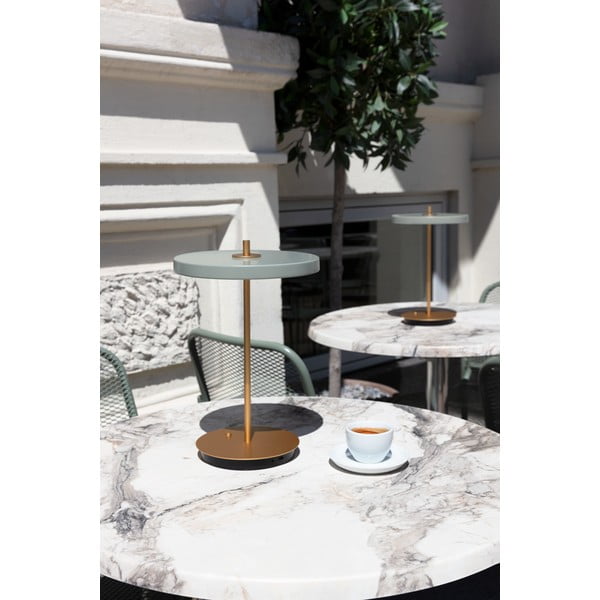 Světle zelená LED stmívatelná stolní lampa s kovovým stínidlem (výška 31 cm) Asteria Move – UMAGE-image-3