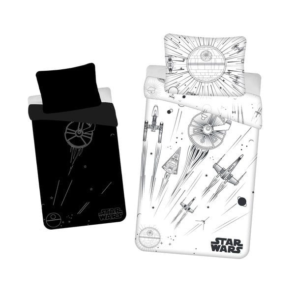Bavlněné dětské povlečení se svítícím efektem na jednolůžko 140x200 cm Star Wars – Jerry Fabrics