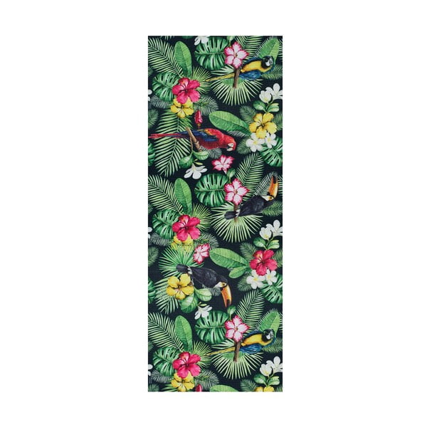 Zelený koberec běhoun 52x100 cm Sprinty Tropical – Universal