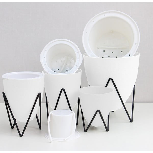 Bílý samozavlažovací květináč Tomasucci Poppy, ø 19 cm-image-2