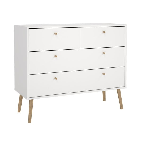 Bílá nízká komoda 99x82 cm Bodo – Tvilum-image-2